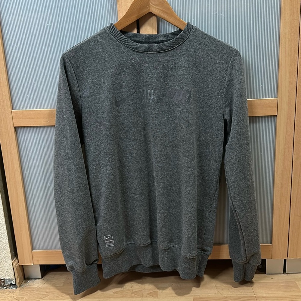 Nike Pro Mens Grey Sweatshirt Small